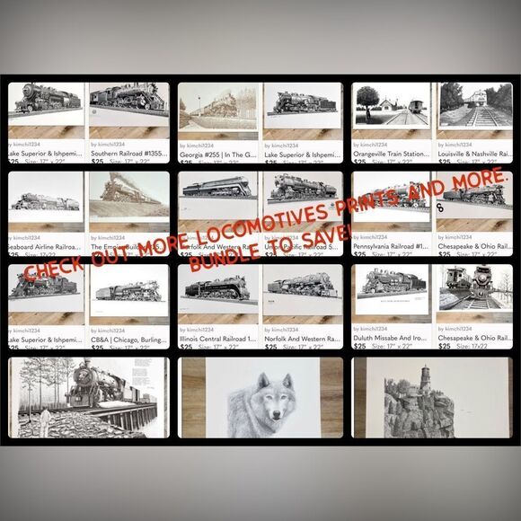 Georgia #255 | In The Georgia Pine Train Prints - Picture 5 of 5